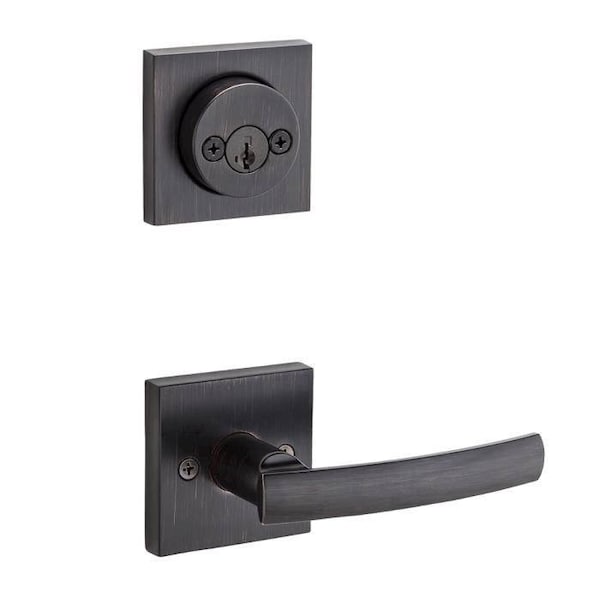 Kwikset Sydney Lever Interior Double Cylinder Handleset Trim 967SYL-SQT-11P-SMT - main